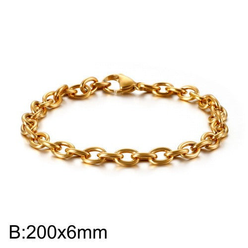 Pulsera Kemstone calada en forma de O - Joyería geométrica de acero inoxidable KB113951-Z