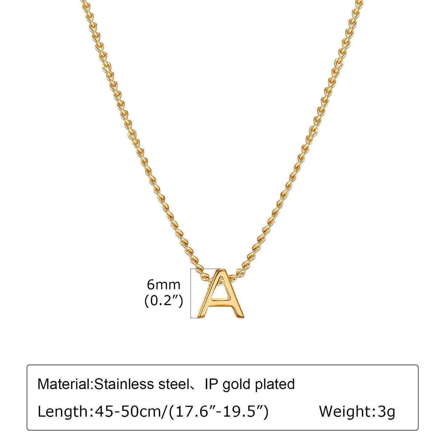 Collar Kemstone de acero inoxidable con letras hip-hop - Joyería apilable, unisex y de uso diario NC1616