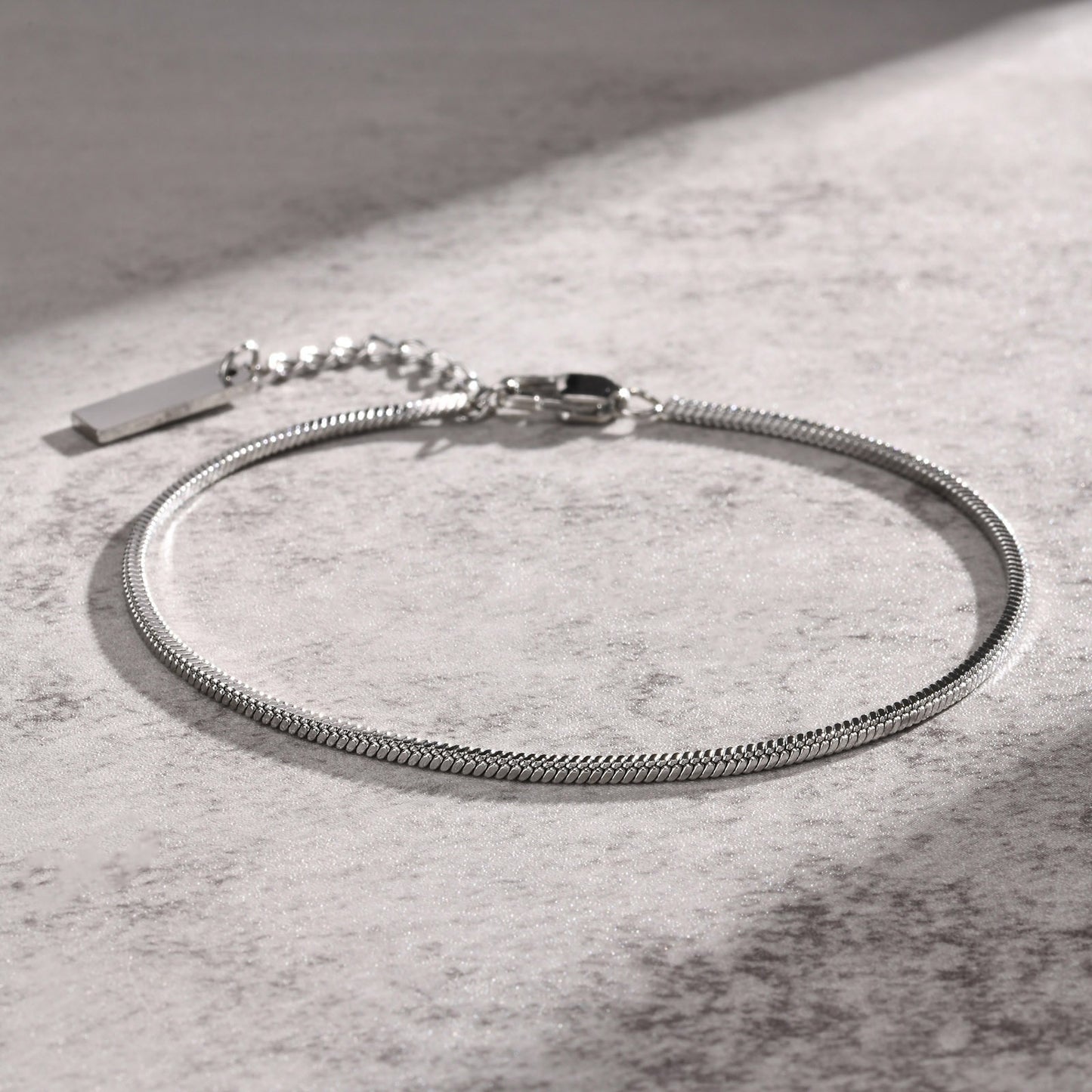 Kemstone Square Snake Chain Bracelet – Gold Stainless Steel Minimalist Men’s Jewelry BR-1498