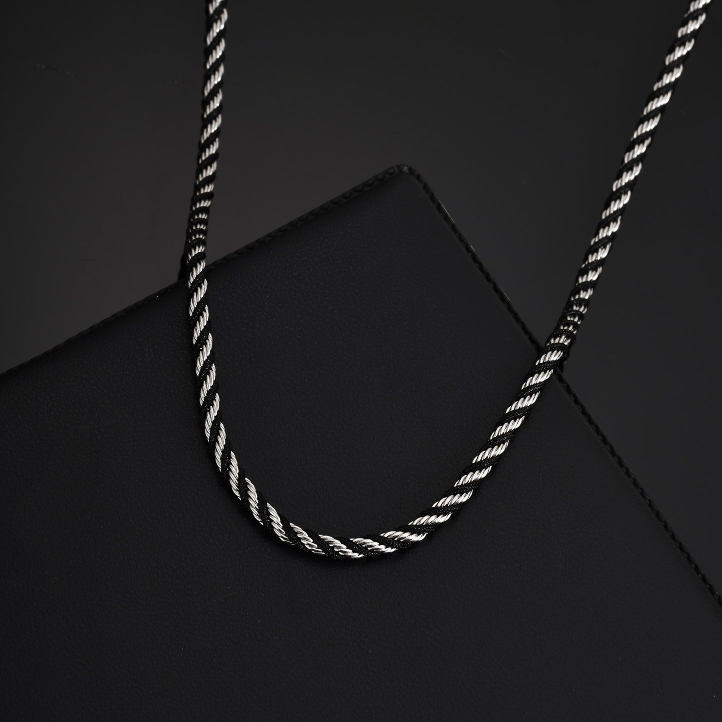 Kemstone Stainless Steel Rope Twist Bracelet Necklace – Men’s Jewelry BR-235