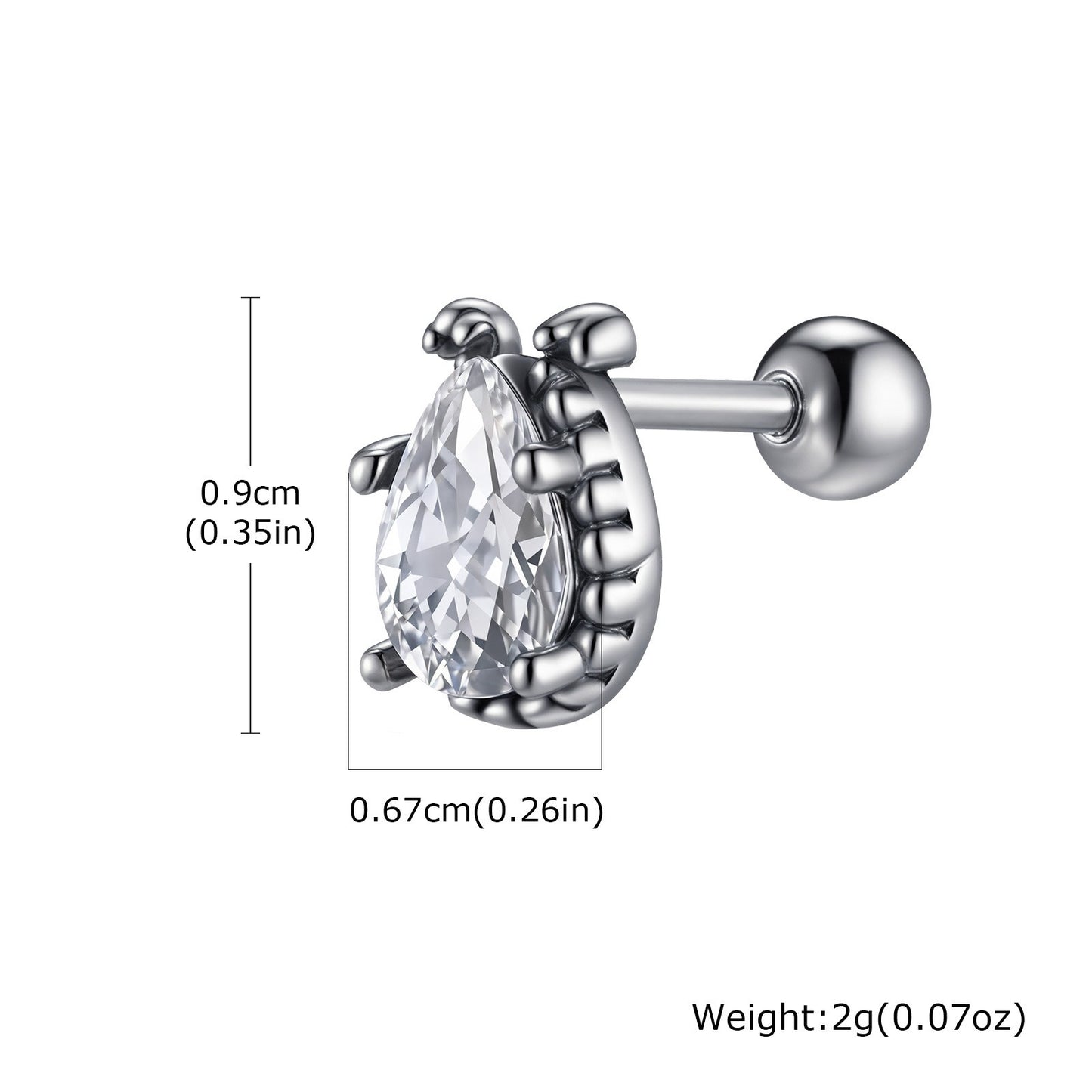 Kemstone Matte Black Steel Earrings – Geometric Zircon Studs for Men