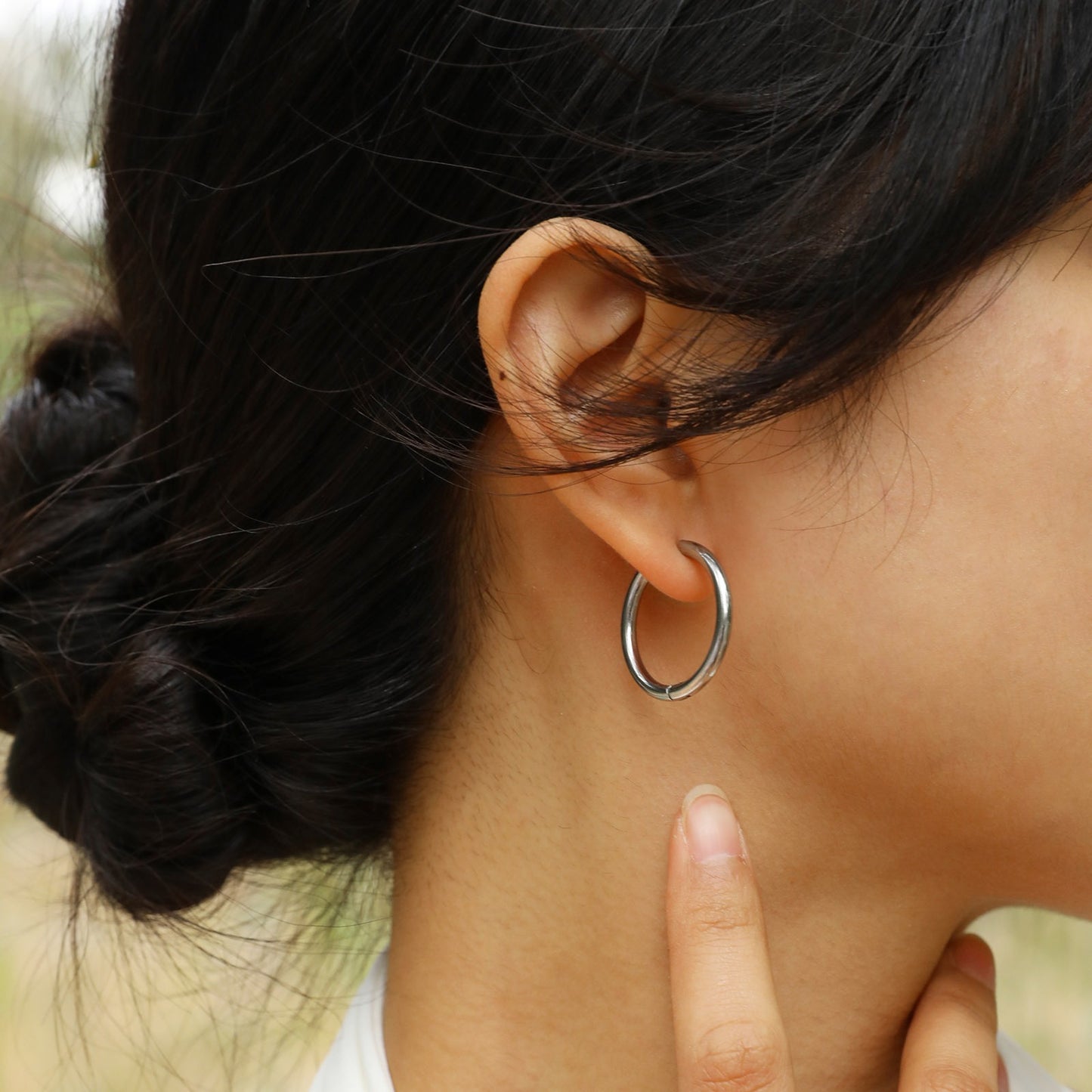 Titanium Steel Earrings – Minimalist Geometric Design with Custom Engraving EH-166