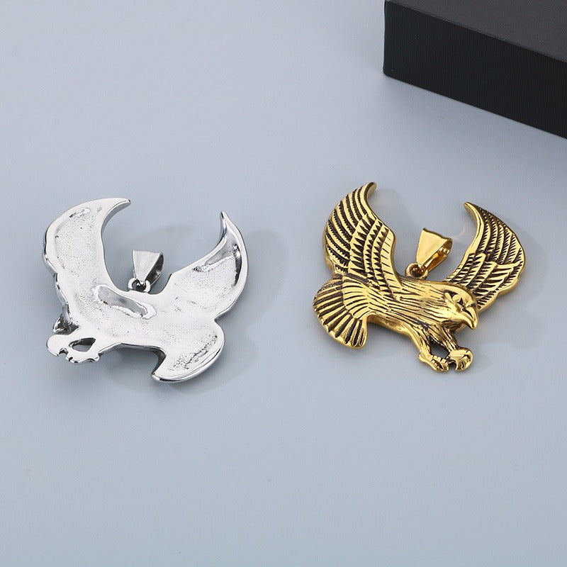 Kemstone Titanium Steel Flying Eagle Necklace for Men KP130539-TGX