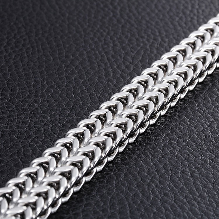 Kemstone Dragon Chain Bracelet for Men – Stainless Steel Norse Biker Style, 12mm 18mm 30mm | KB56409-D