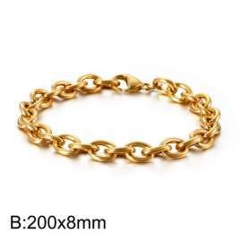 Pulsera Kemstone calada en forma de O - Joyería geométrica de acero inoxidable KB113951-Z