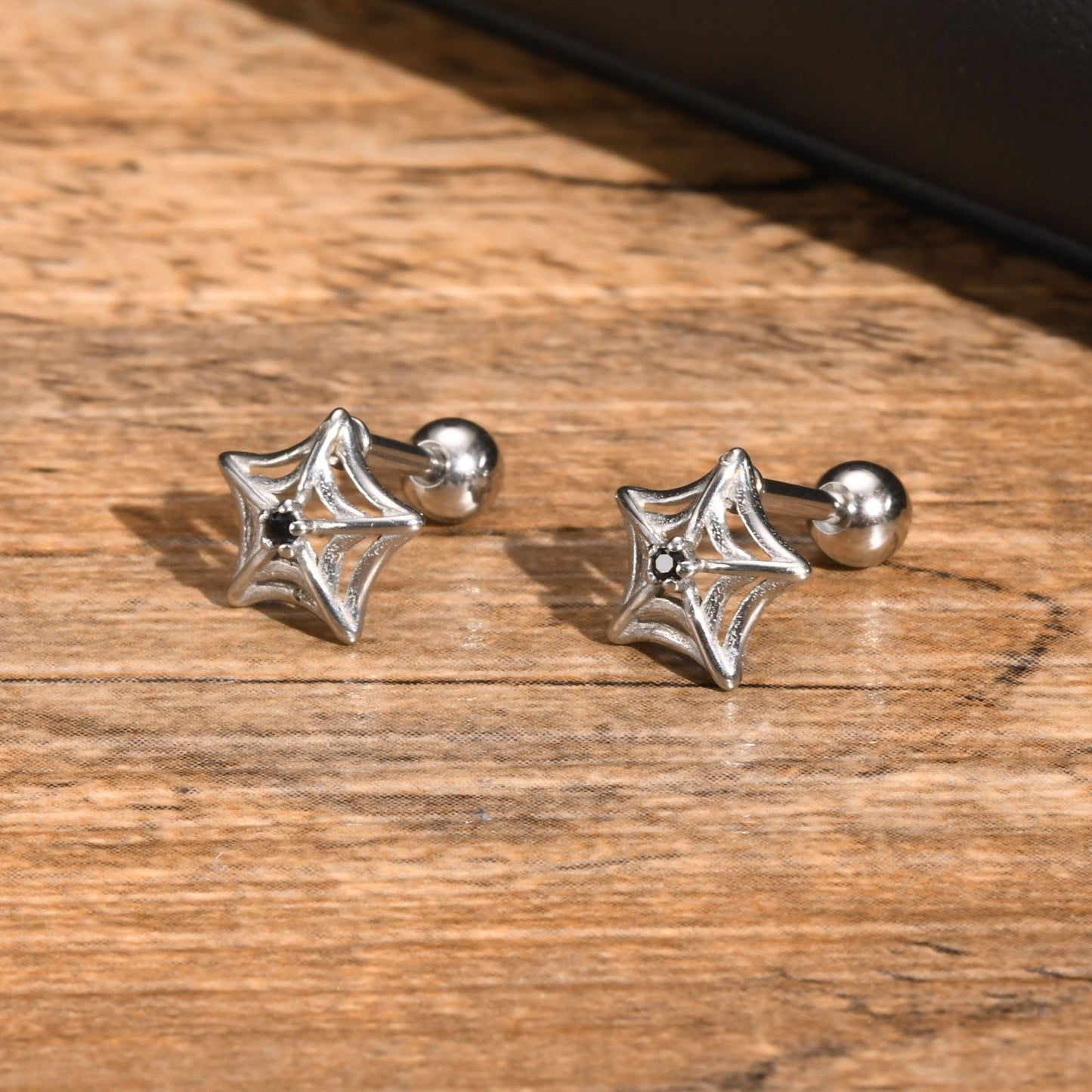 Kemstone Gothic Punk Stainless Steel Stud Earrings – Bold Vintage Edge