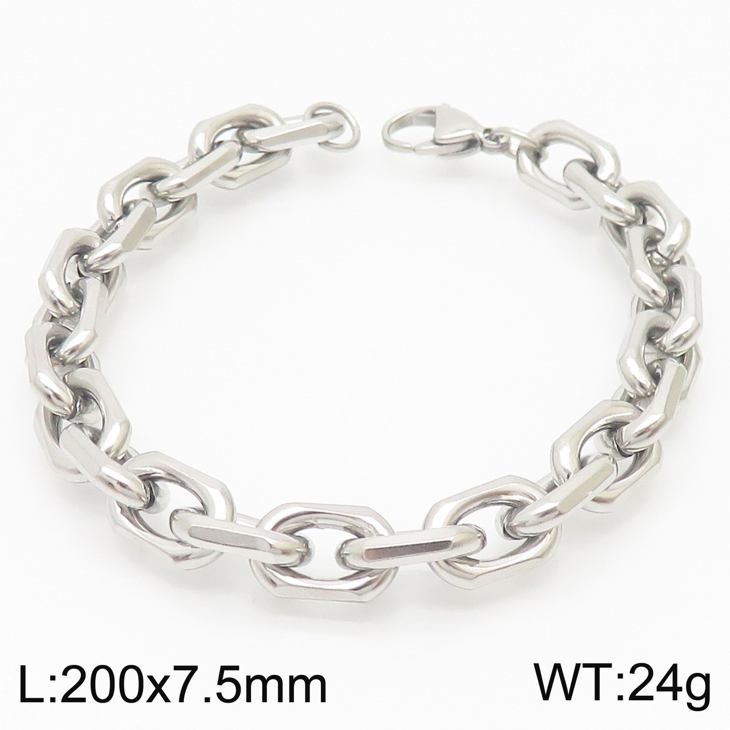 Kemstone Men’s Black O-Link Chain Bracelet & Necklace – Stainless Steel Gothic Viking KS141119-Z