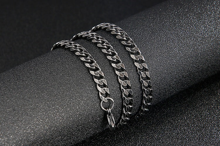 Kemstone Retro Chain Necklace – Rugged 304 Stainless Steel Urban Gothic Jewelry for Men KN108187-Z