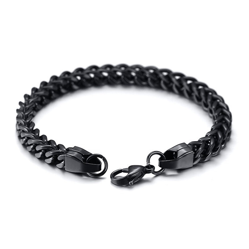 Kemstone Men’s Stainless Steel Viking Chain Bracelet – Hexagonal Link Curb Design BR-625