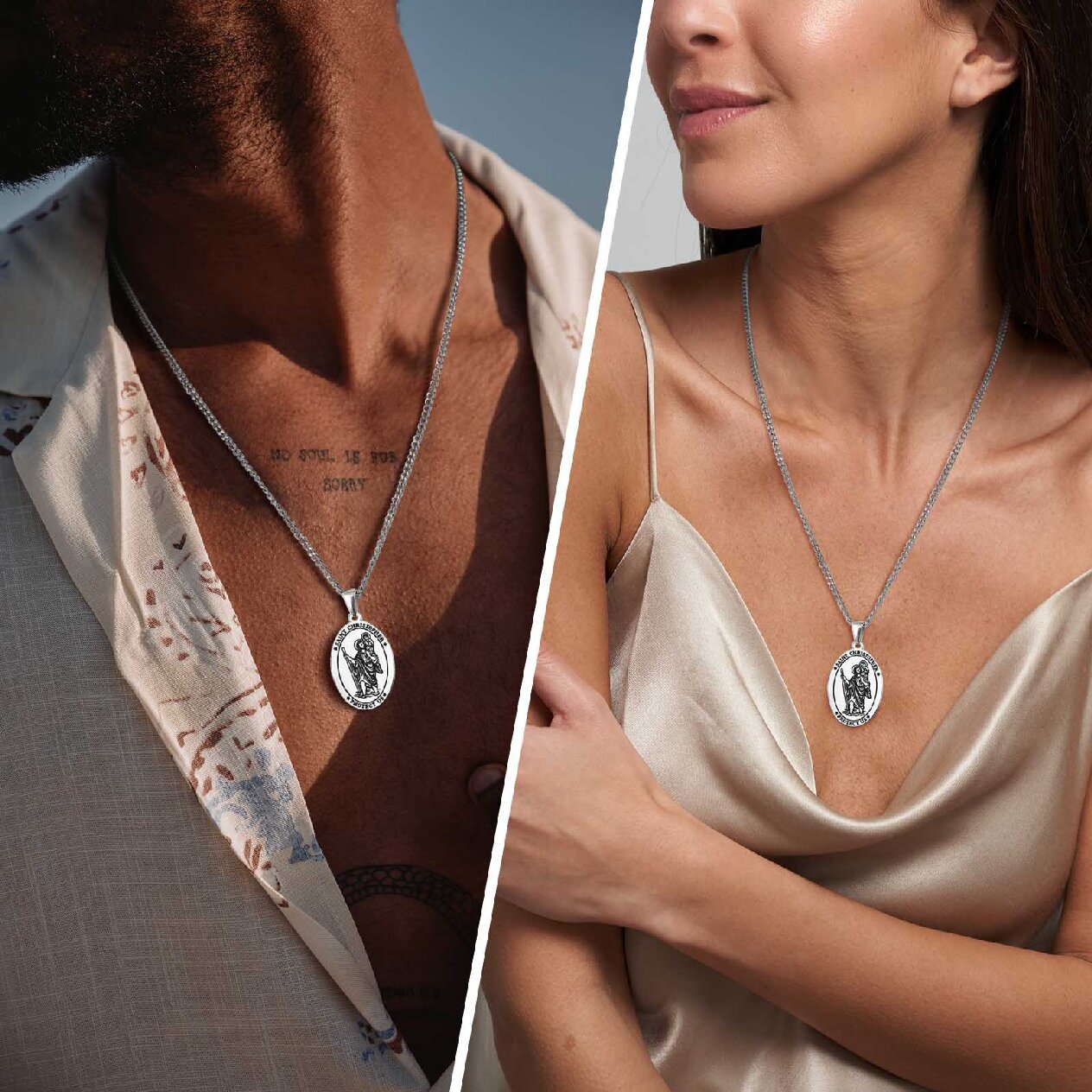 Kemstone Stainless Steel Oval Medallion Pendant Necklace for Men – Black Vintage 60cm PN-1665