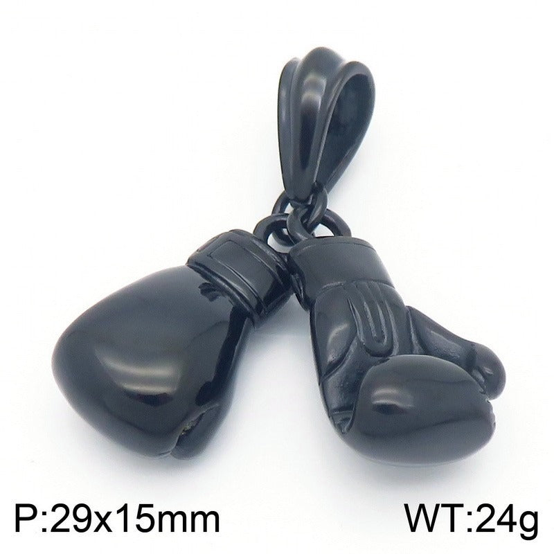 Kemstone Titanium Steel Boxing Glove Pendant – Heavyweight Fist Necklace for Men’s Street & Gym Style KP42085