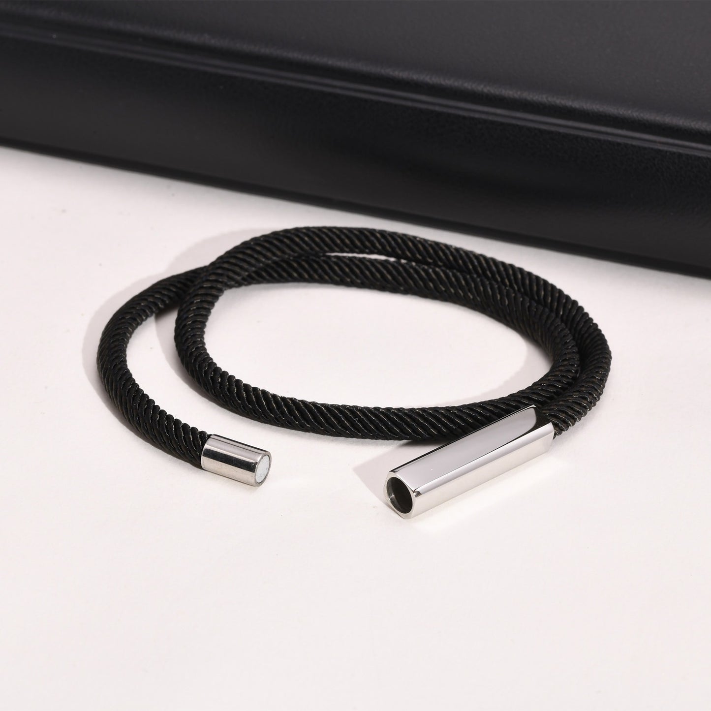 Men’s Double-Layer Milan Rope Bracelet – Stainless Steel Magnetic Clasp | Minimalist Street Style BR-1449