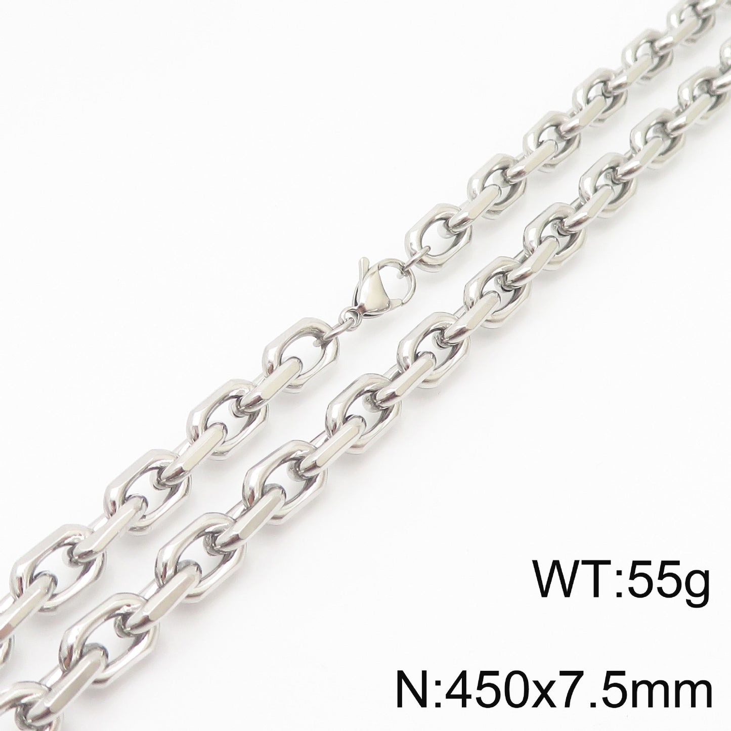 Kemstone Men’s Black O-Link Chain Bracelet & Necklace – Stainless Steel Gothic Viking KS141119-Z