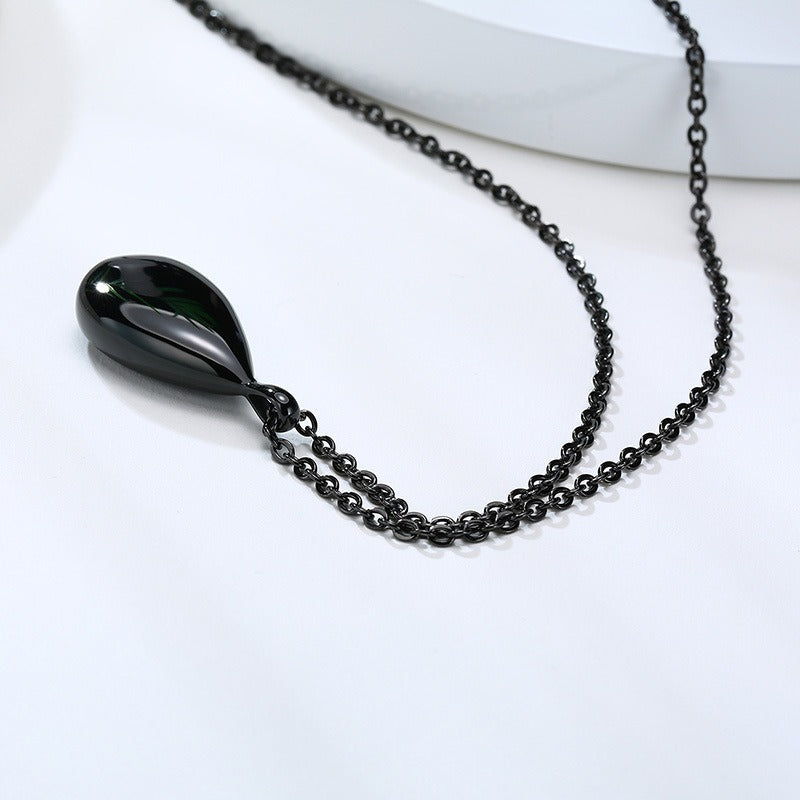 Colgante conmemorativo de acero inoxidable Kemstone con forma de lágrima – Urna de recuerdo para cenizas PN-1261