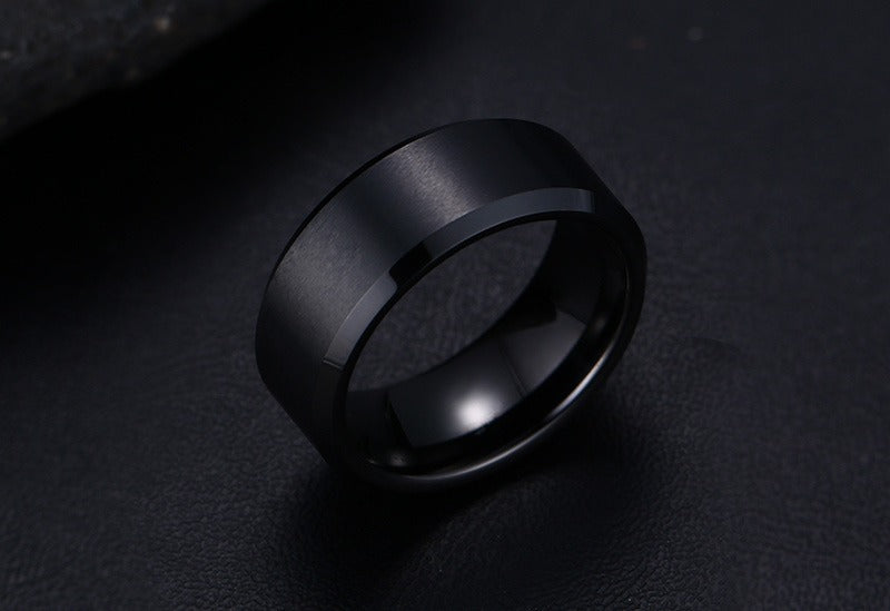 Kemstone Tungsten Ring for Men – 8mm Brushed Band with Viking Power Symbol, Scratch-Resistant TCR-011