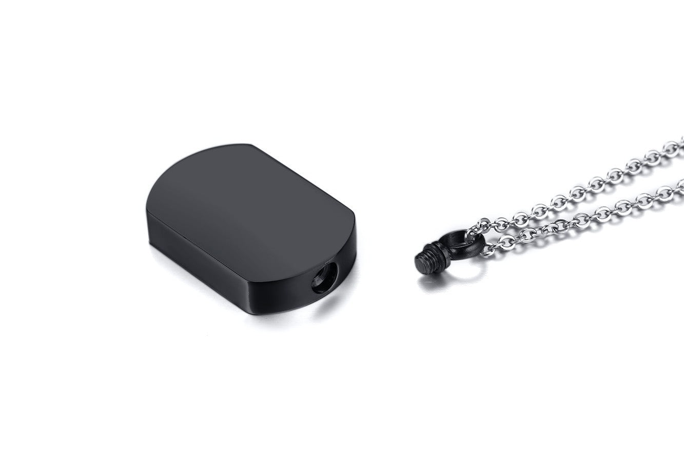 Kemstone Stainless Steel Cremation Urn Necklace – Memorial Jewelry PN-964