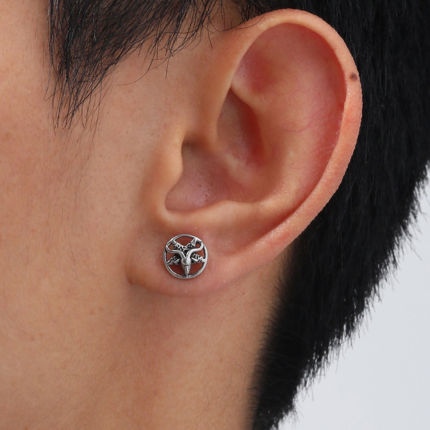 Kemstone Gothic Punk Stainless Steel Stud Earrings – Bold Vintage Edge