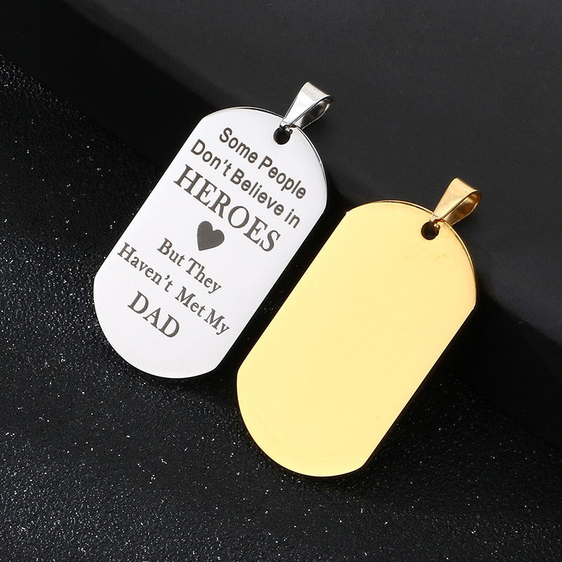 Kemstone Men’s Titanium Steel Pendant Necklace – Jewelry Gift for Dad A19-KP100209-Z