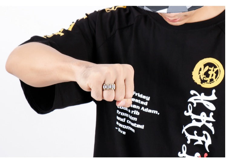 Kemstone Watch Chain Ring – Stainless Steel Hip-Hop Minimalist Jewelry for Men & Women KR86690