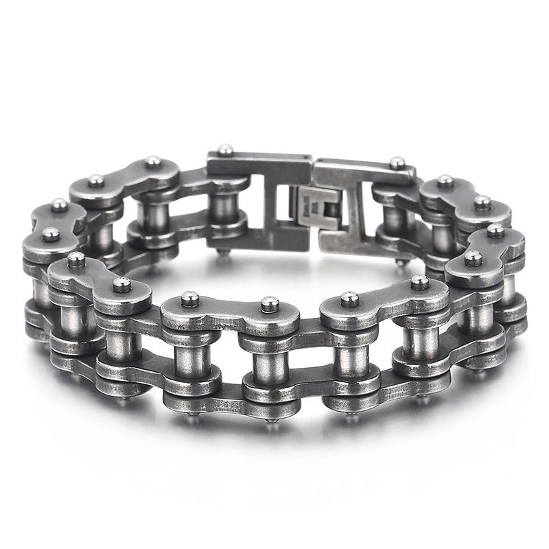 Kemstone Biker Chain Bracelet for Men – 18mm Stainless Steel Motorcycle Link Jewelry | KB18912-D