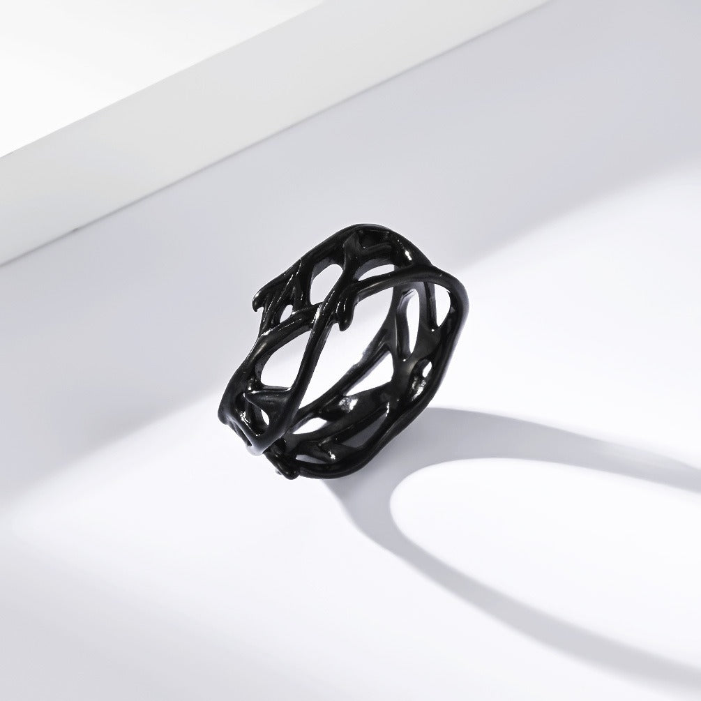 Kemstone Thorn Vine Ring for Men & Women Stainless Steel K-R1243