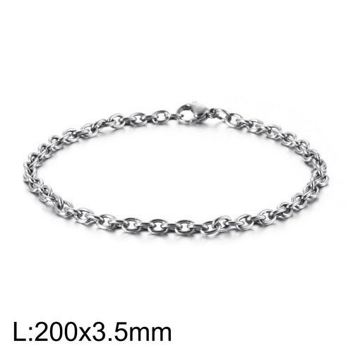 Pulsera Kemstone calada en forma de O - Joyería geométrica de acero inoxidable KB113951-Z