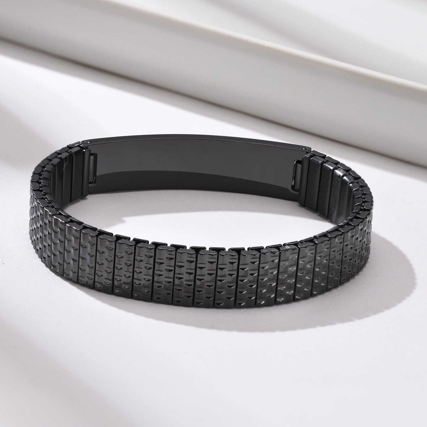 Pulsera elástica de alerta médica – Banda de identificación de acero inoxidable de 12 mm BR-263