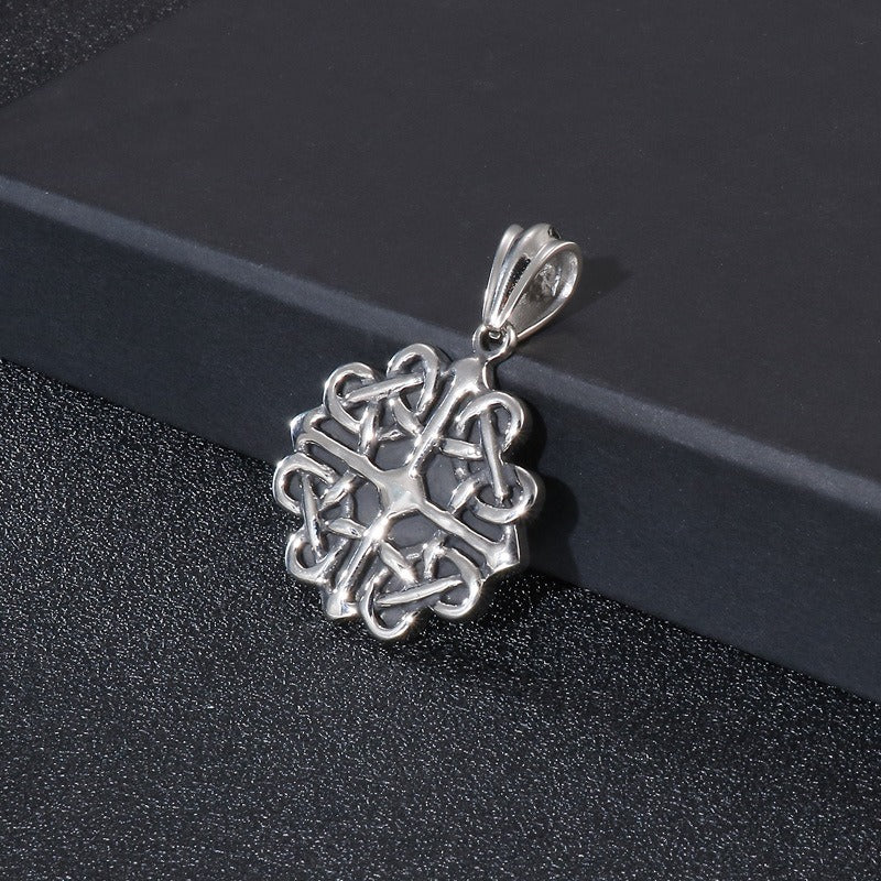 Kemstone Titanium Steel Turquoise Cross Pendant Necklace for Men KP52781-BD