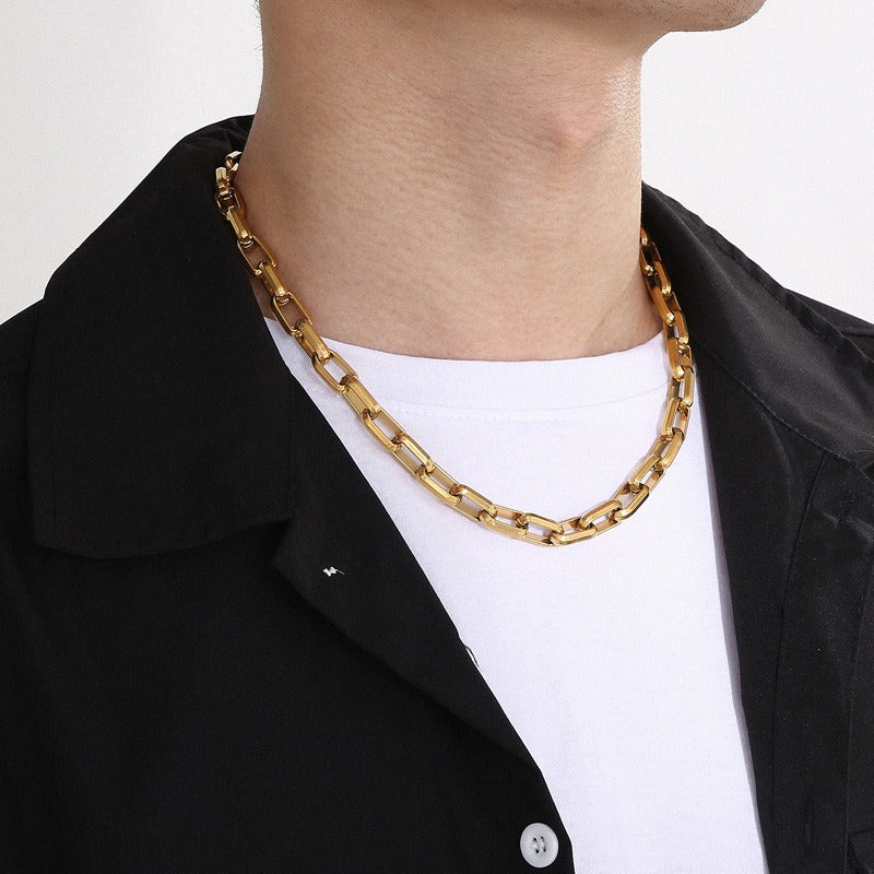 Kemstone Bold Square-Link Titanium Bracelet & Necklace – Raw Urban Edge KB153345-Z