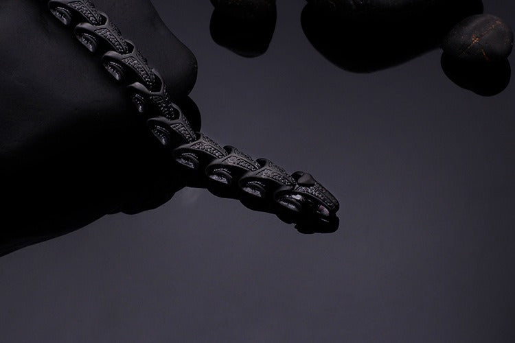 Kemstone Men’s Dragon Spine Chain Bracelet – 11mm Stainless Steel Gothic Norse KB40302-D