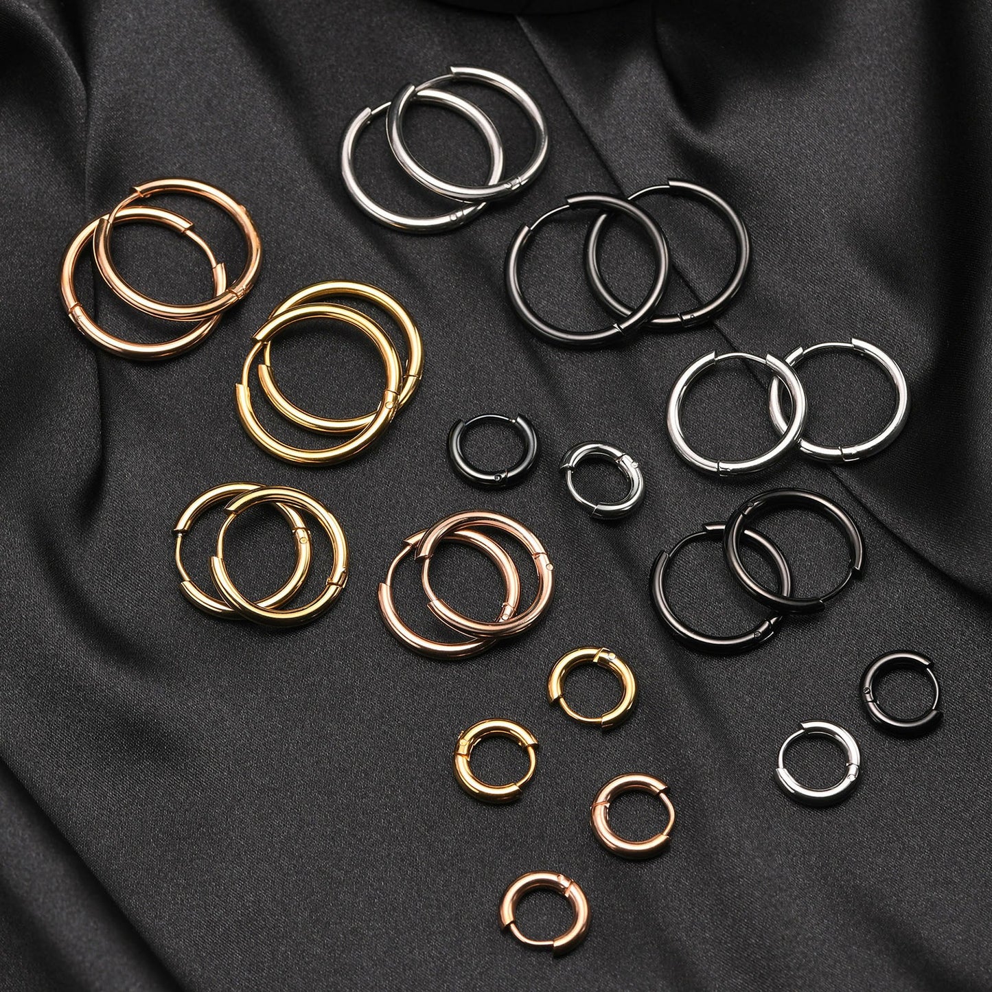 Titanium Steel Earrings – Minimalist Geometric Design with Custom Engraving EH-166