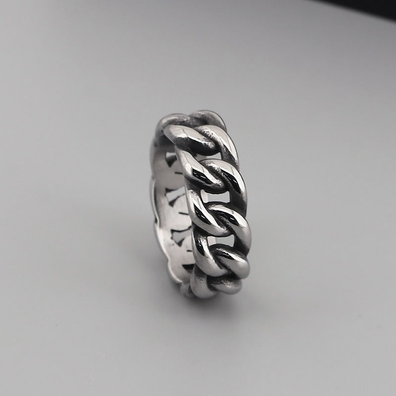 Anello meccanico retrò Kemstone - Design gotico rotante per accessori antistress KR44457-K