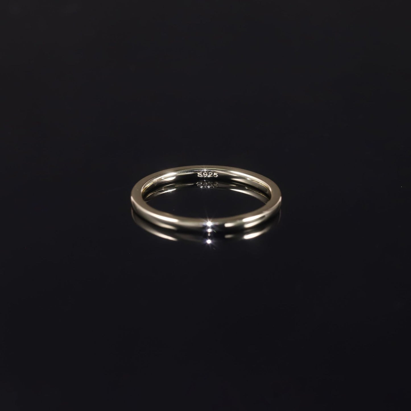 Kemstone Stackable Gold Rings for Women – S925 Sterling Silver Minimalist Wedding Bands | 18K Gold Plated, Moissanite, D-E Color VVS Clarity