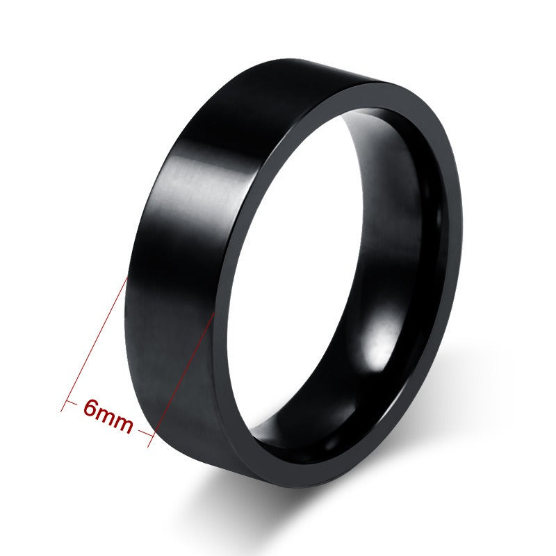 Anello minimalista in acciaio al titanio Kemstone | Anello con finitura liscia per uomo e donna | Design impilabile per tutti i giorni R359