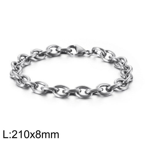 Pulsera Kemstone calada en forma de O - Joyería geométrica de acero inoxidable KB113951-Z