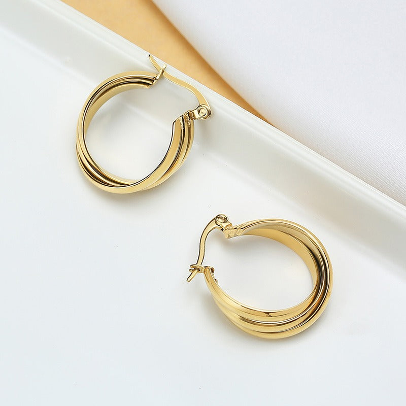 Pendientes de acero y titanio Kemstone - Diseño minimalista EH-058