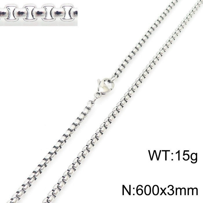 Kemstone Pirate Skull Pendant for Men – Punk Rock Sparrow & Anchor Necklace in Vintage Stainless Steel KP79431-BD