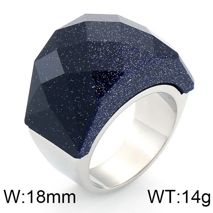 Anillo de oro de 18 quilates con baño electrolítico al vacío de Kemstone y cristal multicolor, diseño de estética simplificada KR31887-K
