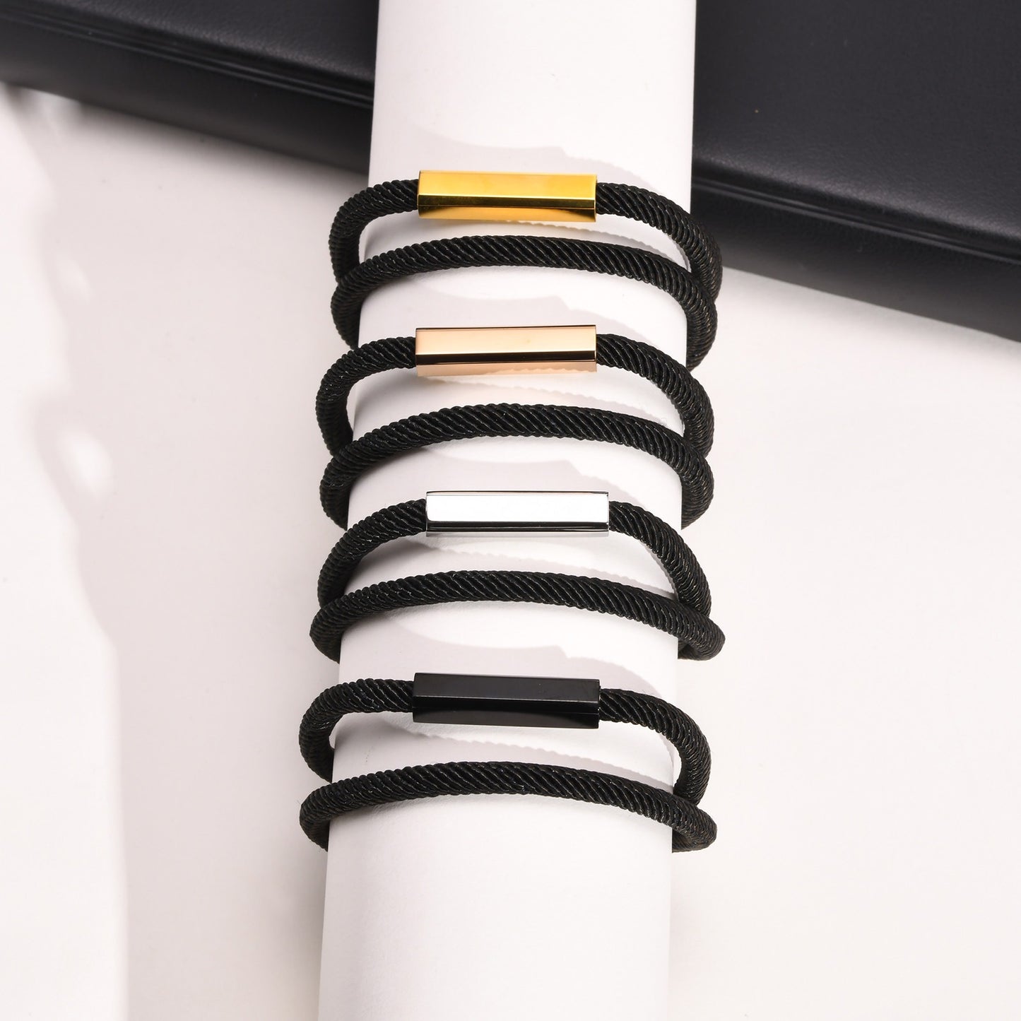 Men’s Double-Layer Milan Rope Bracelet – Stainless Steel Magnetic Clasp | Minimalist Street Style BR-1449
