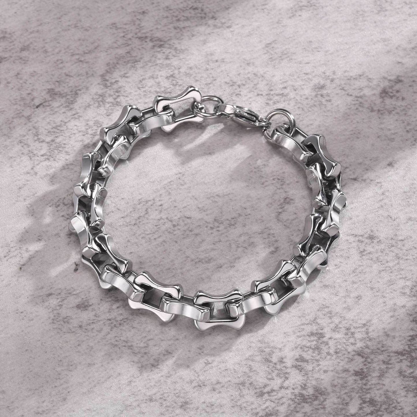Heavy - Duty Stainless Steel Men's Bracelet – 9.8mm Retro - Gothic Street Vibe BR-1986