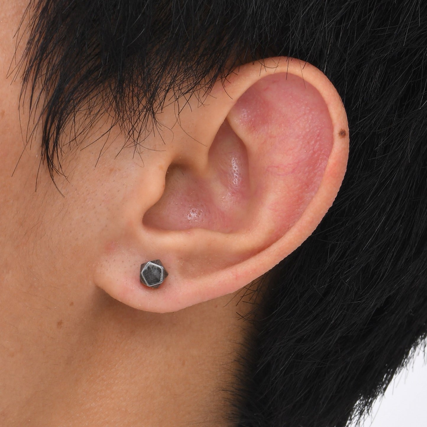 Kemstone Geometric Stainless Steel Ear Cuffs - Retro Grey Hip-hop Men's Accessories ES-530