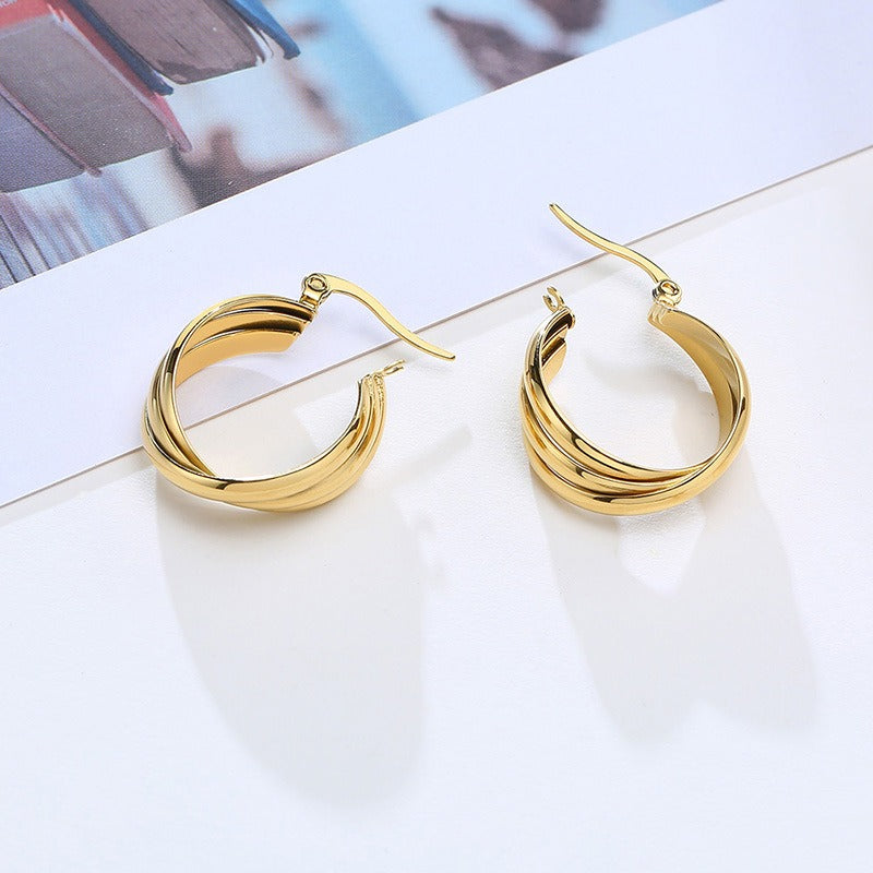 Pendientes de acero y titanio Kemstone - Diseño minimalista EH-058