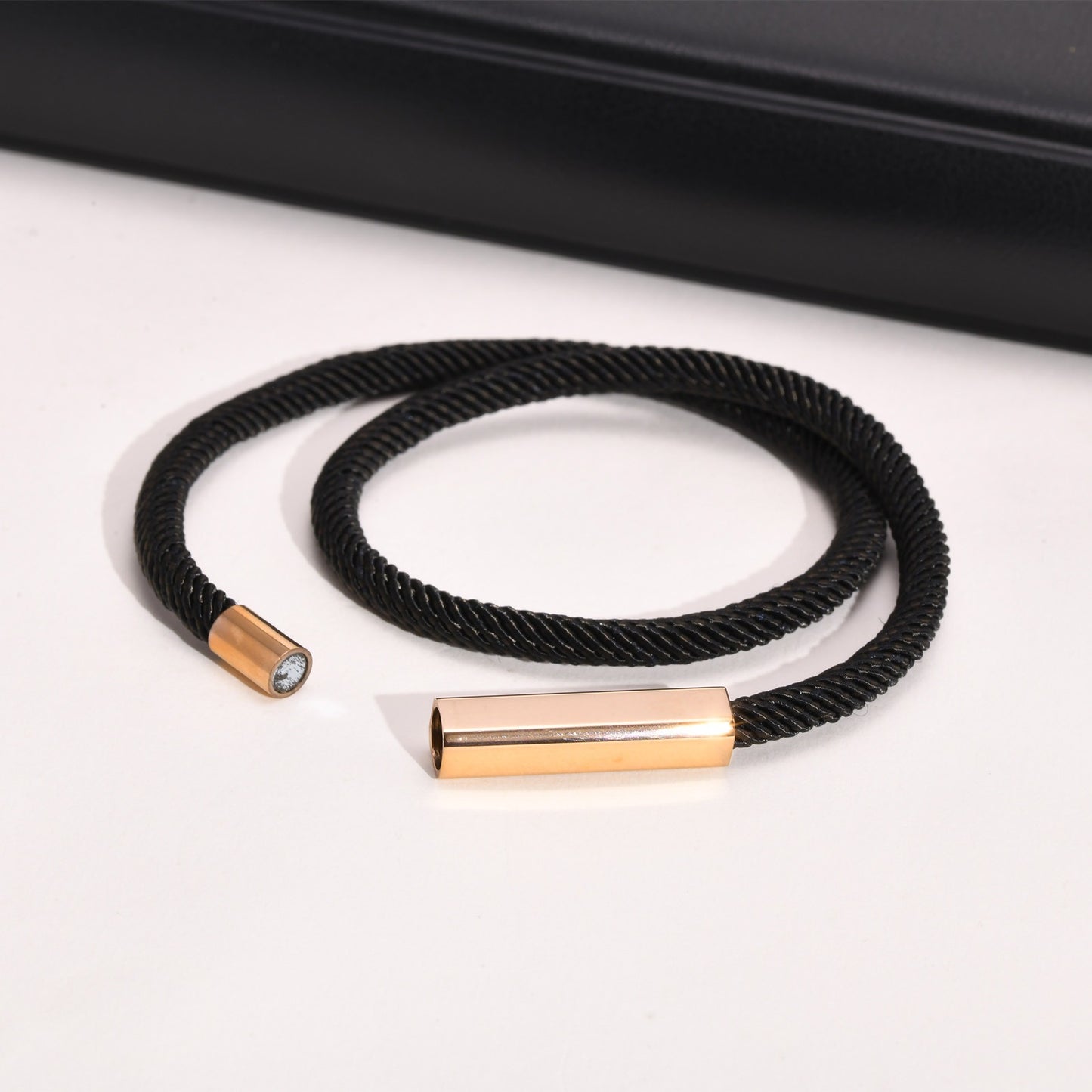 Men’s Double-Layer Milan Rope Bracelet – Stainless Steel Magnetic Clasp | Minimalist Street Style BR-1449
