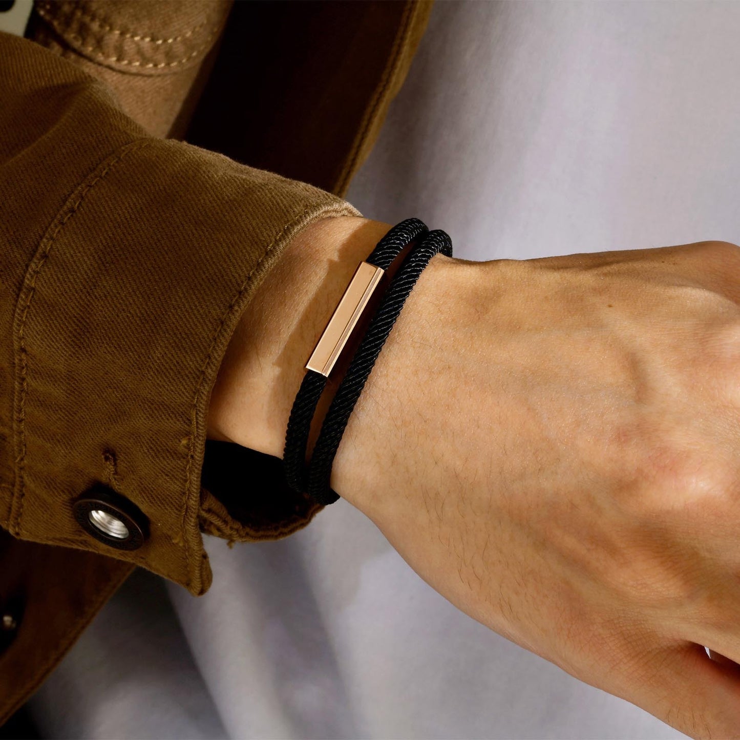Men’s Double-Layer Milan Rope Bracelet – Stainless Steel Magnetic Clasp | Minimalist Street Style BR-1449
