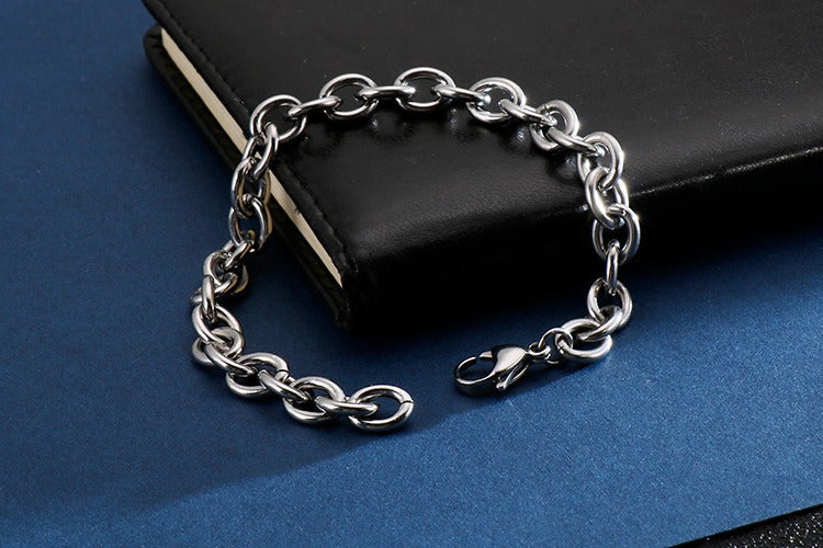 Pulsera Kemstone calada en forma de O - Joyería geométrica de acero inoxidable KB113951-Z