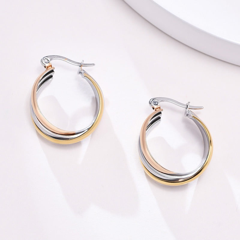 Pendientes de acero y titanio Kemstone - Diseño minimalista EH-058