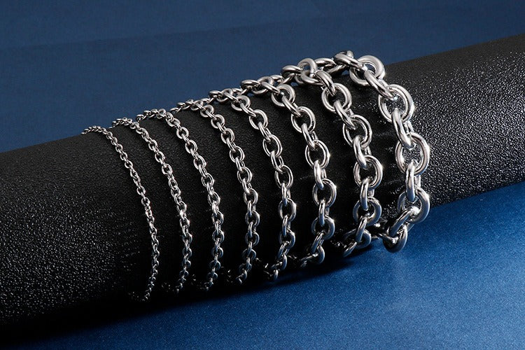 Pulsera Kemstone calada en forma de O - Joyería geométrica de acero inoxidable KB113951-Z