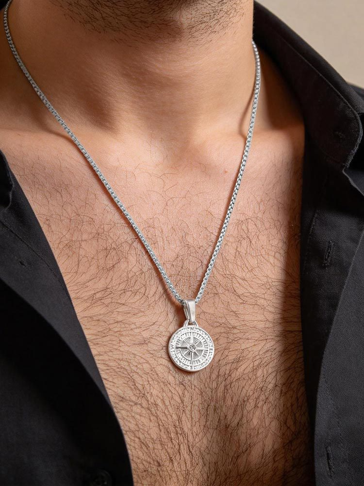 Kemstone Stainless Steel Octagram Star Pendant Necklace for Men Women Gold Silver PN-2336