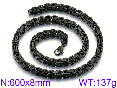 Collar llamativo de acero inoxidable estilo hip hop con cadena cubana Kemstone para hombre KS92303-Z