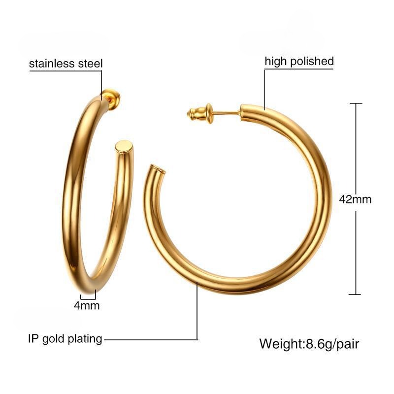 Aros de acero de titanio Kemstone de 42 mm: diseño elegante y ligero, hipoalergénicos y de uso diario EH-196